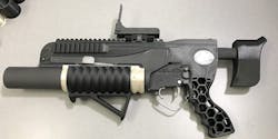 Researchers were able to fire 3D-printed ammo out of a 3D-printed grenade launcher. Researchers were able to fire 3D-printed ammo out of a 3D-printed grenade launcher.