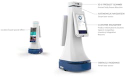 Figure 7: Fellows Robots’ NAVii will function within a store, offering information to customers while performing inventory scanning. Figure 7: Fellows Robots’ NAVii will function within a store, offering information to customers while performing inventory scanning.