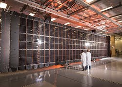 The first Multi-mission Modular Solar Array unfurls at Lockheed Martin&rsquo;s site in Sunnyvale, Calif. The reconfigurable design delivers 50% more power despite being 30% lighter.