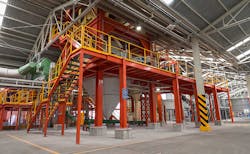 Cruz Azul required an entire line to flexibly bag, palletize and package the different types of tile mortar. Cruz Azul required an entire line to flexibly bag, palletize and package the different types of tile mortar.