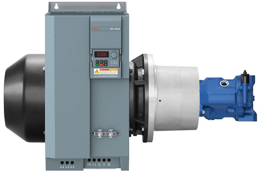 The adoption of variable-speed drives permits applications utilizing fixed displacement pumps to extract operational benefits toward power consumption savings.
