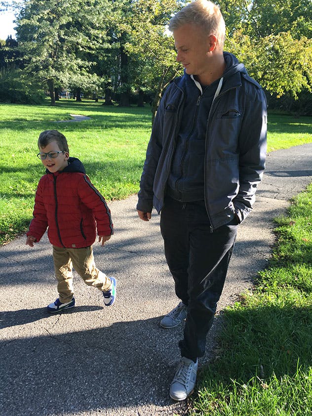 Matej and Nik Vla&scaron;i&ccaron; now able to enjoy father-son walks.