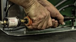 Cleco Tool Usage and Life Management (TULMan) electronic counter on pneumatic wrench Cleco Tool Usage and Life Management (TULMan) electronic counter on pneumatic wrench