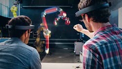 The $3,000 Microsoft HoloLens is an example of mixed reality, and is available in North America. The $3,000 Microsoft HoloLens is an example of mixed reality, and is available in North America.