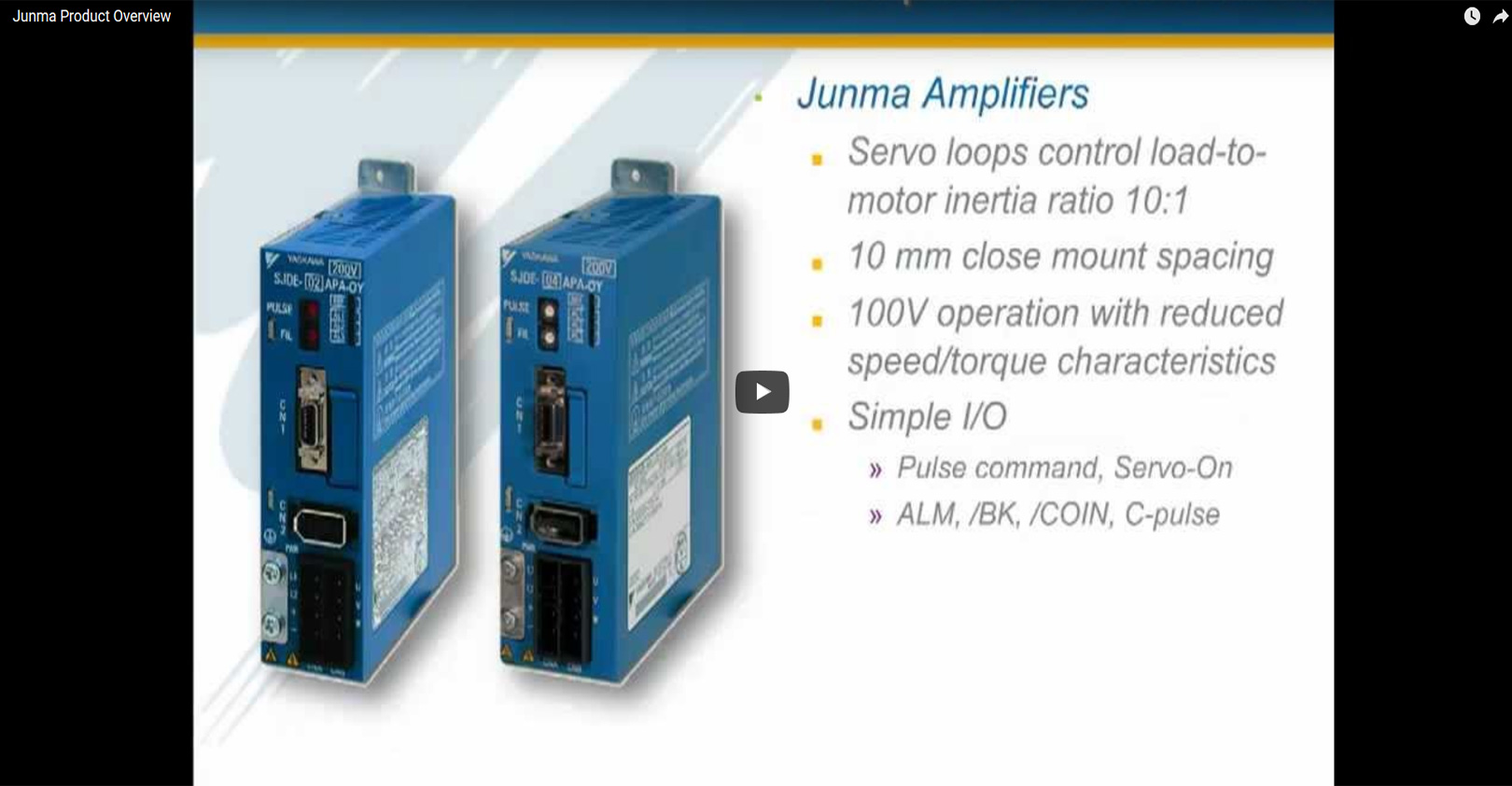 Junma Product Overview | Yaskawa America | New Equipment Digest