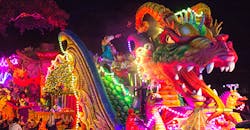 Dragon float at Mardi Gras