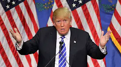 Trump hands up
