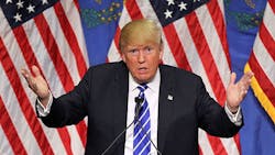 Trump hands up Trump hands up
