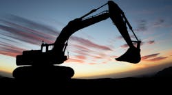 excavator-sunset. excavator-sunset.
