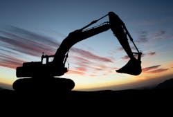 excavator-sunset. excavator-sunset.