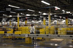 Workers-Packing-Yellow-Bins-In-Factory Workers-Packing-Yellow-Bins-In-Factory