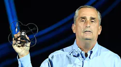 Intel CEO Brian Krzanich introduces the Shooting Star Mini drone at CES in Las Vegas.