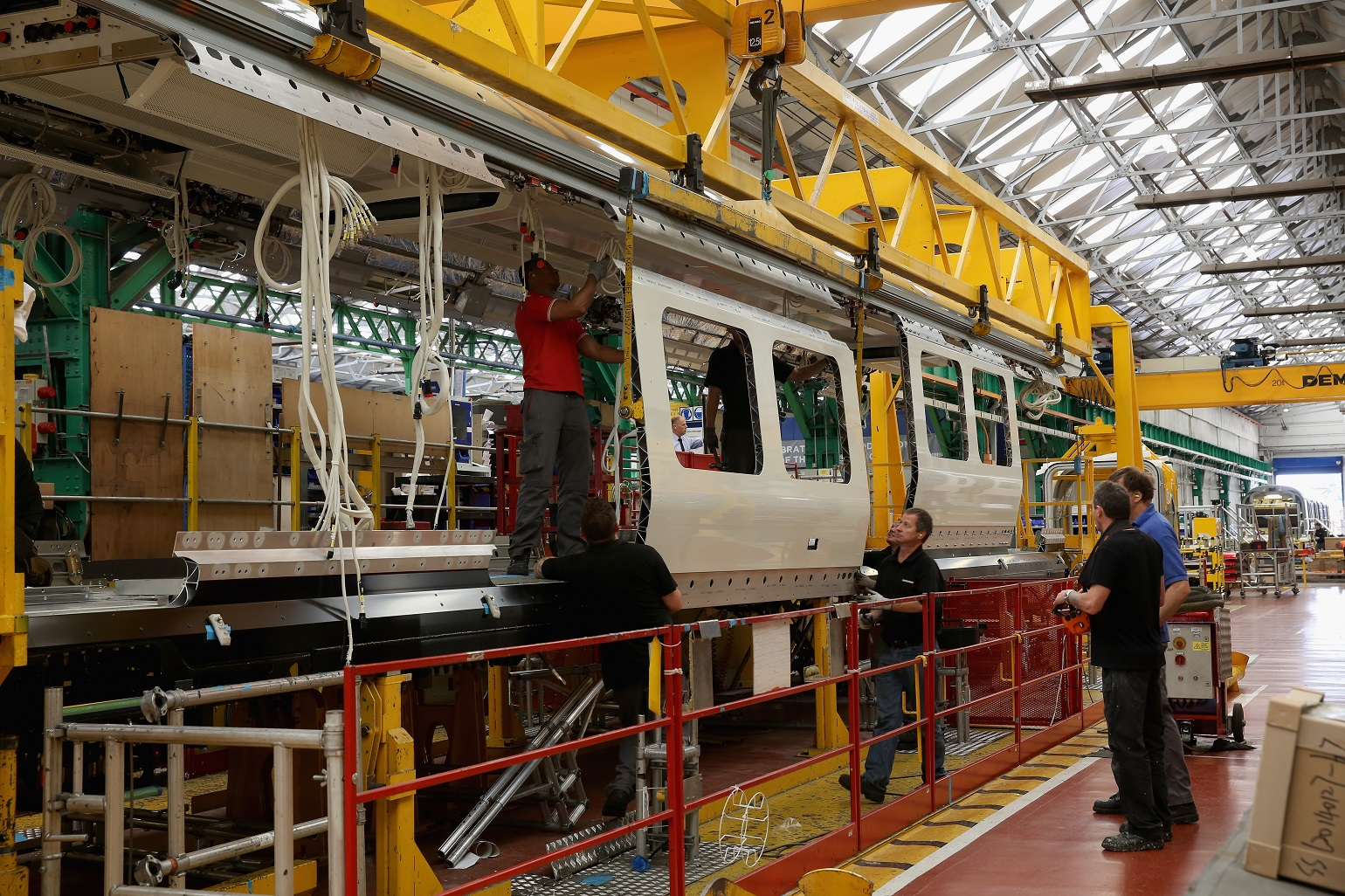 Workers-Assembling-Train