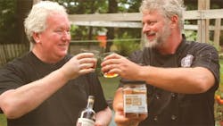 Tom Lix (left) hopes to return to happier days and global business, if and when the tariffs on bourbon are lifted.