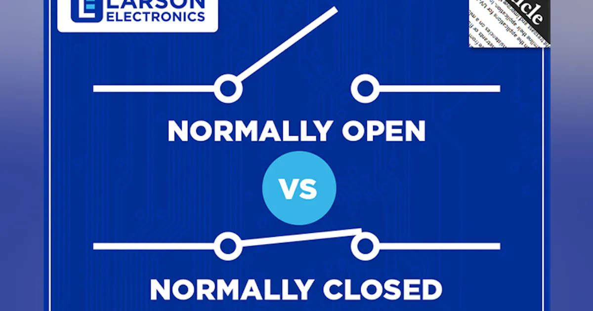 no vs nc contacts: normally open and normally closed... NO vs NC Contacts | New Equipment Digest