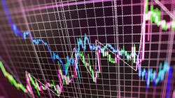 Graph displayed on a computer screen Graph displayed on a computer screen