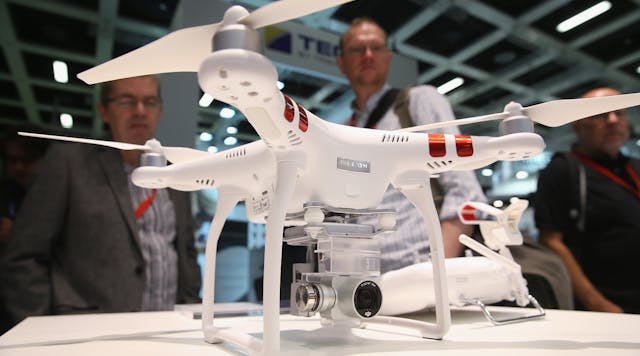 Newequipment 80 Innovations White Drone At Convention Newequipment 80 Innovations White Drone At Convention