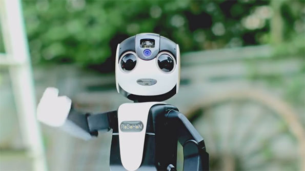 Photograph of RoBoHoN in real world