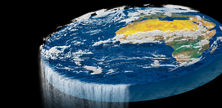 Flat earth illustration