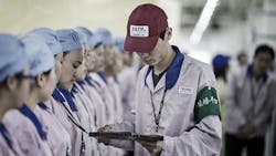 Pegatron factory workers Pegatron factory workers