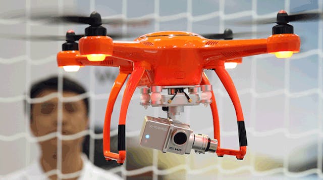 Drone with mounted camera
