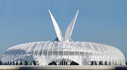 Long-stroke hydraulic cylinders take center stage in transmitting motion to an array of architectural elements atop Florida Polytechnic&rsquo;s Innovation Science &amp; Technology Building.