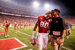 Football coach and player Football coach and player