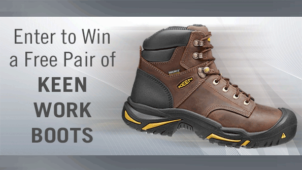 Keen boot with enter to win call to action