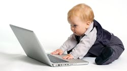 baby with computer baby with computer