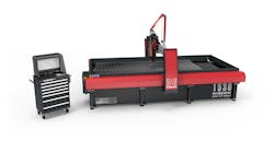The MAXIEM 1530 has an X-Y cutting travel area of 10 ft 2 in. x 5 ft 2 in., and cuts metal, plastic, glass, ceramics, stone, and composites without creating heat-affected zones or mechanical stresses.
