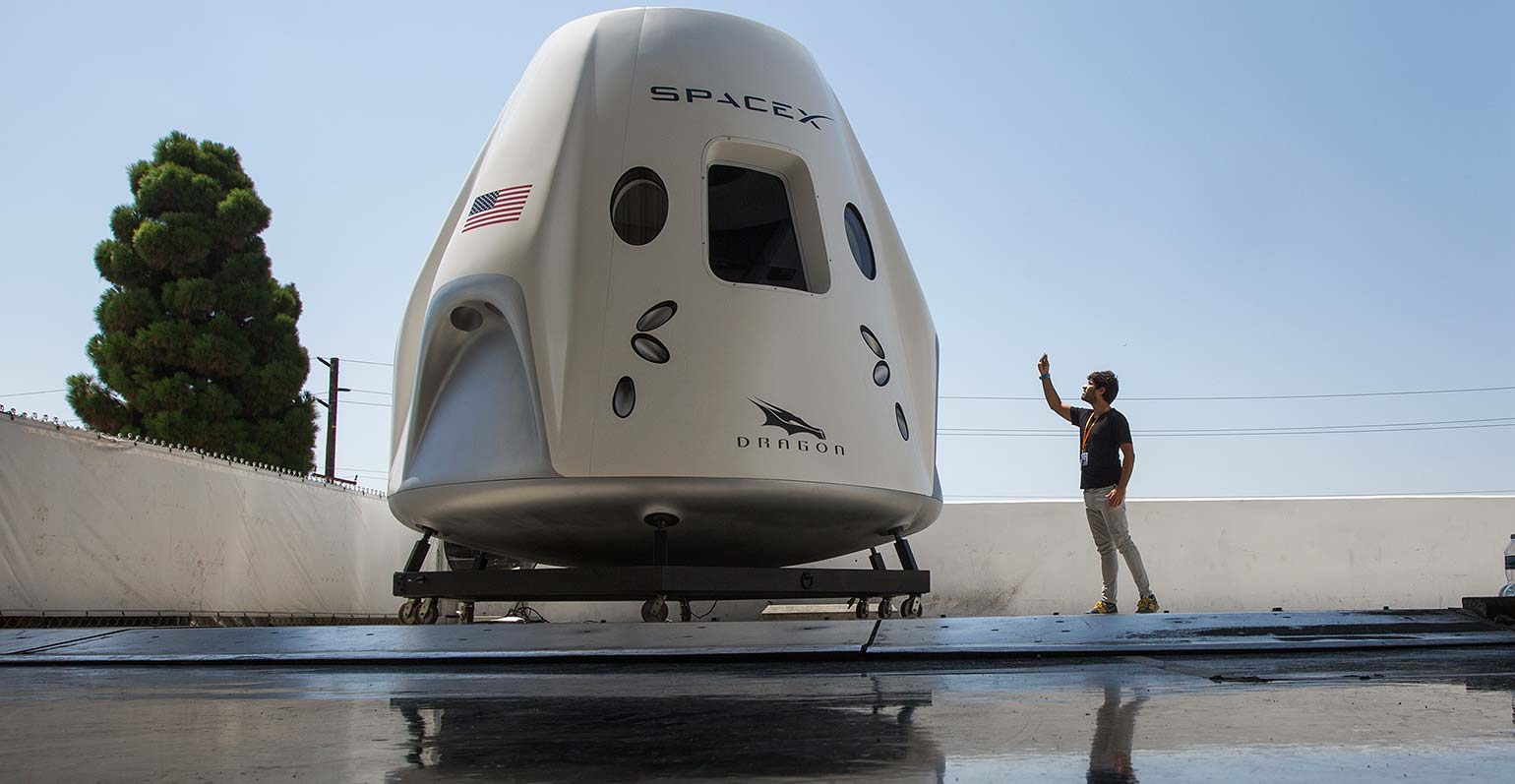 SpaceX Crew Dragon mockup