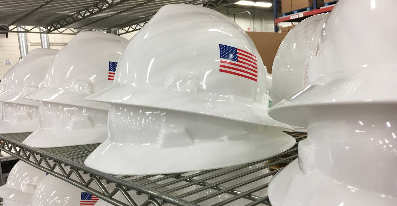 Hard hat manufactured by MSA