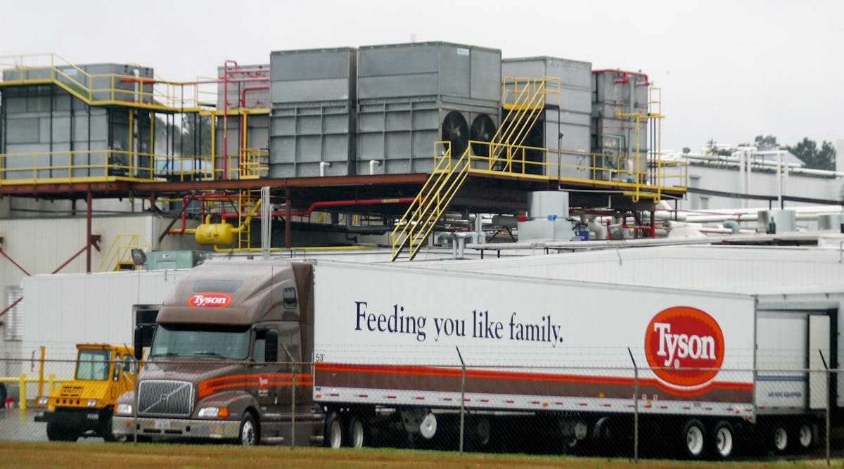 Tyson foods truck at plant