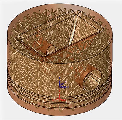 piston head lattice CAD model