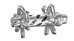 Weight reduction through additive layer manufacturing. 3D-printed, with a total weight of 23.6 lb. (10.7 kg). Cutting the weight in half, meeting surface quality, roundness, and accuracy requirements for stator bores. Weight reduction through additive layer manufacturing. 3D-printed, with a total weight of 23.6 lb. (10.7 kg). Cutting the weight in half, meeting surface quality, roundness, and accuracy requirements for stator bores.