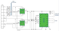 This is a typical Power over Ethernet (PoE) circuit diagram. This is a typical Power over Ethernet (PoE) circuit diagram.