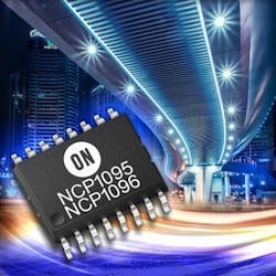 The NCP1095 and NCP1096 integrated controllers target PoE applications.