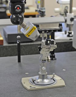 Laser scanning the plastic body of an ABS (automatic braking system) speed sensor using a digital laser scanner. Laser scanning the plastic body of an ABS (automatic braking system) speed sensor using a digital laser scanner.