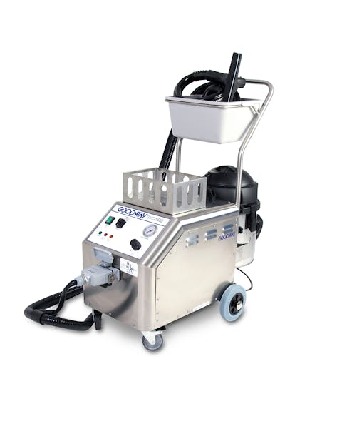 For power, portability, and versatility, the GVC-1502-VAC dry steam cleaner is able to clean a large selection of surfaces in a variety of environments, including work tables, seats, carts, beds, carpets, upholstery, desks, door handles, and more.