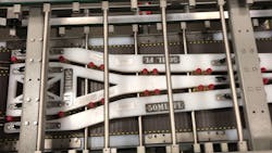 Precise infeed registration of mini bottles is critical for Orbital Vertical System shrink wrapping. Precise infeed registration of mini bottles is critical for Orbital Vertical System shrink wrapping.