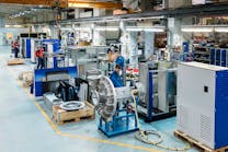 HST turbocompressors being manufactured in the Sulzer factory in Kotka, Finland.