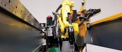 Inovatech Engineering uses Güdel’s Flat Rail Guideway, Helical Rack, Gear Box Assemblies, and Roller Support Bearing to maneuver a Fanuc robot with plasma cutting torch as part of its line of SteelPRO heavy-metal cutting tables. Inovatech Engineering uses Güdel’s Flat Rail Guideway, Helical Rack, Gear Box Assemblies, and Roller Support Bearing to maneuver a Fanuc robot with plasma cutting torch as part of its line of SteelPRO heavy-metal cutting tables.