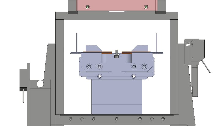 Fig. 5: In this front view of the machine, you can see how the GPP5010 grips the bolt.