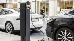 EVs charging on the street