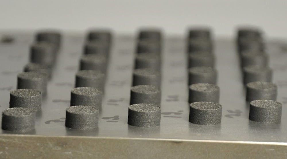 Developed under the 3DREMAG project, these magnets were 3D-printed from Nd-Fe-B powder.