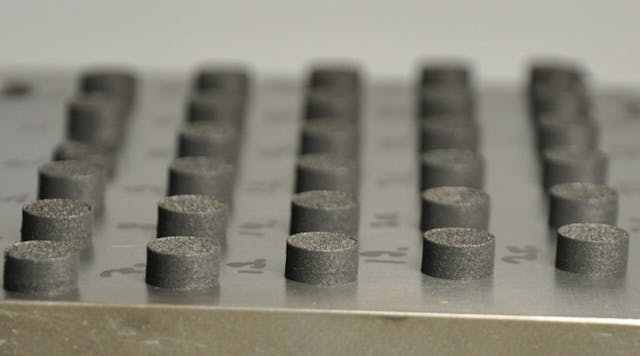Developed under the 3DREMAG project, these magnets were 3D-printed from Nd-Fe-B powder.