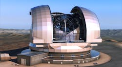 Figure 3 – The European Extremely Large Telescope (ELT) will be the largest terrestrial telescope for scientific evaluation of electromagnetic radiation in the visible and near-infrared wavelength range. Figure 3 – The European Extremely Large Telescope (ELT) will be the largest terrestrial telescope for scientific evaluation of electromagnetic radiation in the visible and near-infrared wavelength range.