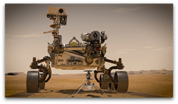 The Perseverance rover and the Mars helicopter Ingenuity. The Perseverance rover and the Mars helicopter Ingenuity.