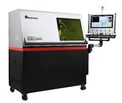 Typical laser cutting system for metal, ceramic, and polymer stents.