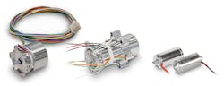 Left: The modified EC 32 flat drive. Nine of these drives are used in the Perseverance rover. Center: The EC 20 flat with GP 22 UP gearhead. Right: DCX 10 motors move the swashplate, which in turn controls the tilt of the rotor blades of the Mars helicopter. Left: The modified EC 32 flat drive. Nine of these drives are used in the Perseverance rover. Center: The EC 20 flat with GP 22 UP gearhead. Right: DCX 10 motors move the swashplate, which in turn controls the tilt of the rotor blades of the Mars helicopter.